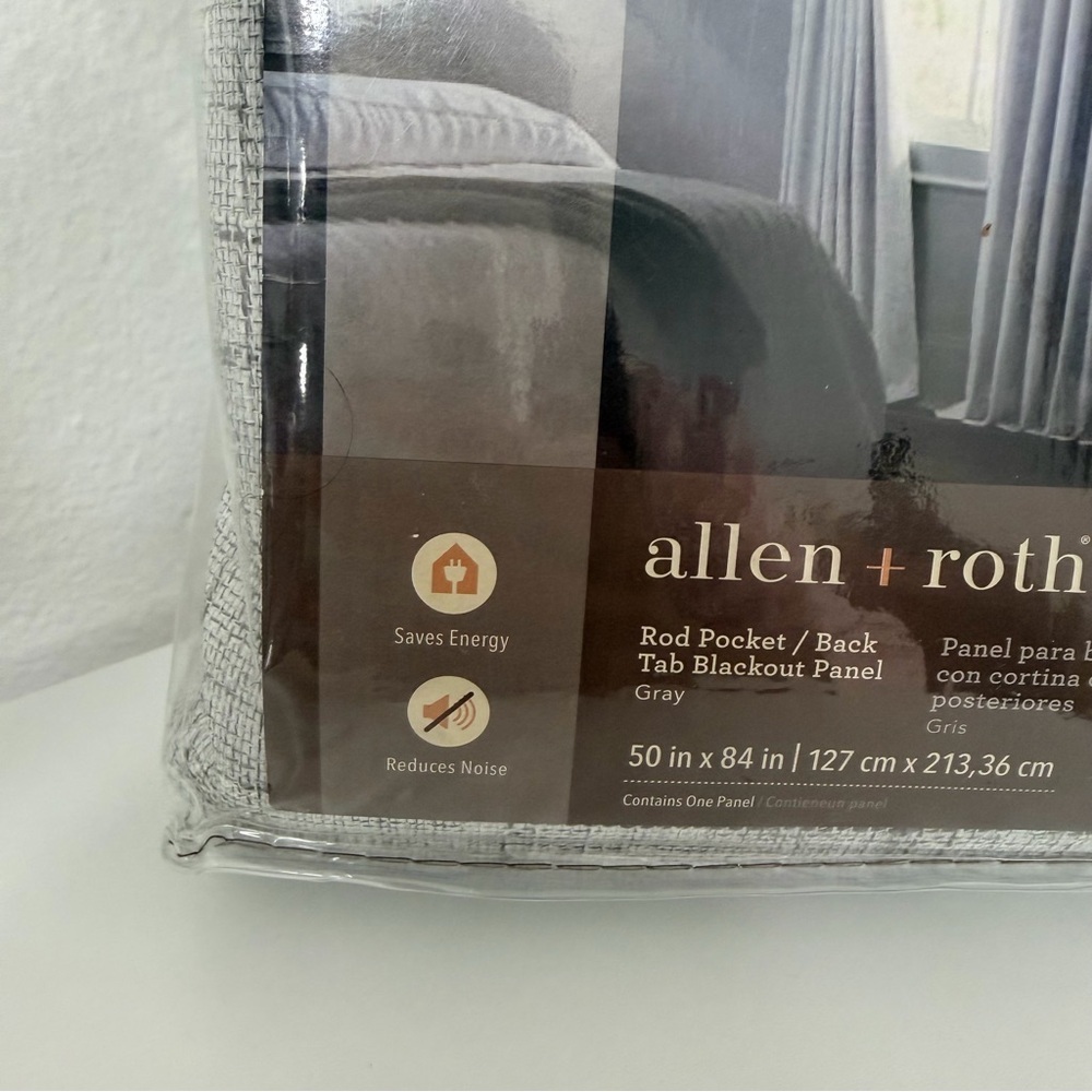 Allen + Roth‎ Gray Blackout Curtains 84" one panel - Picture 4 of 8